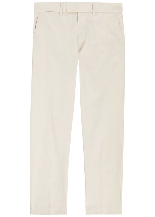 Photo: Tom Ford Tapered-leg Cotton Trousers Ivory