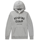 Reigning Champ - Logo-Print Loopback Cotton-Jersey Hoodie - Gray