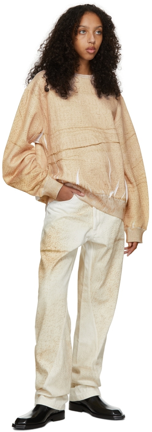 Bianca Saunders Beige Knit Where Sweatshirt