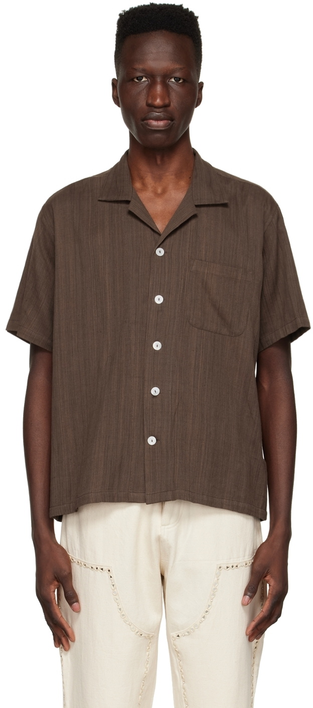 Karu Research Brown Cotton Shirt