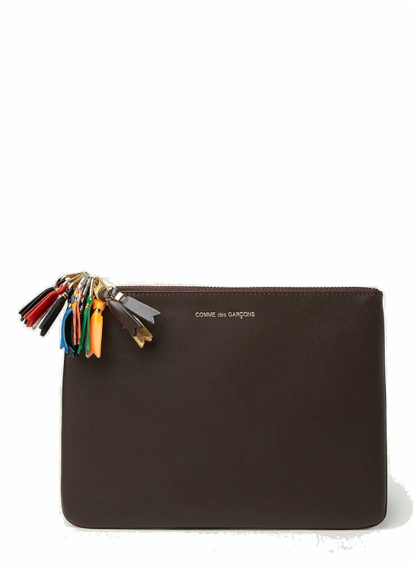 Photo: Logo Zipper Pull Wallet in Brown