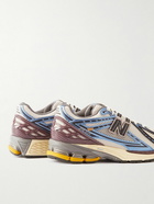 New Balance - M1906 Rubber-Trimmed Mesh and Metallic Faux Leather Sneakers - Blue