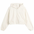 SKIMS Women's Sateen Crop Zip Up Jacket in Egret