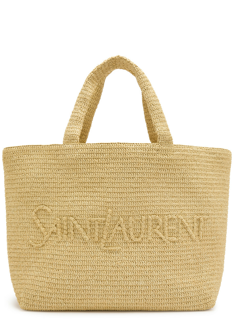 VIP【送料関税込】SAINT LAURENT beige raffia TOTE Saint Laurent Raffia Tote Bag