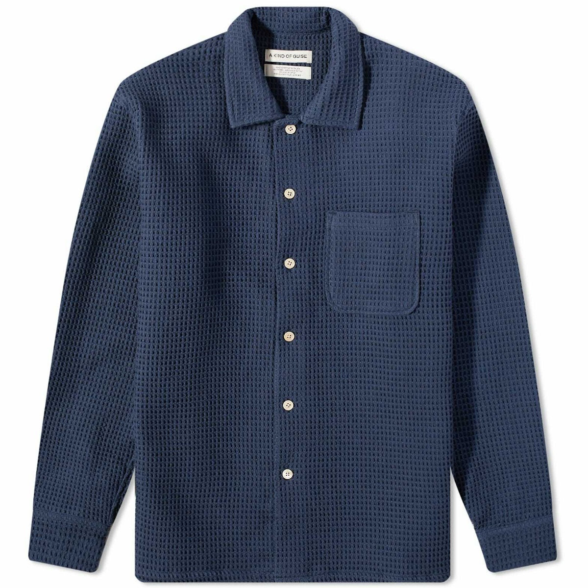 Photo: A Kind of Guise Men's Atrato Shirt in Nightshade Navy
