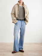 Folk - Striped Cotton-Jersey T-Shirt - Brown