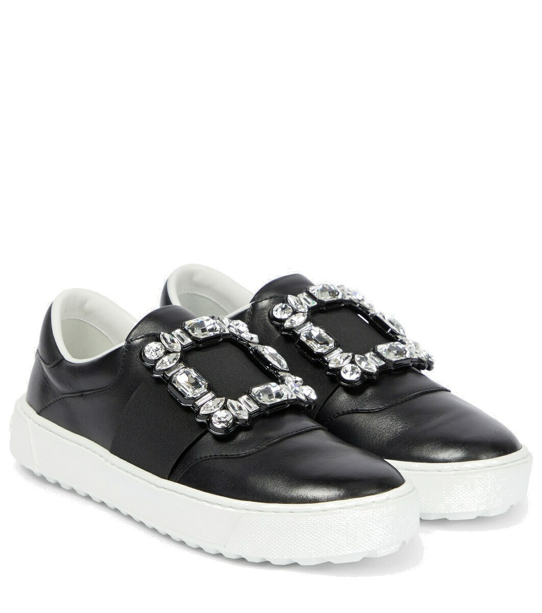 Roger Vivier Very Vivier embellished leather sneakers Roger Vivier