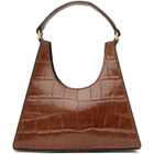 Staud Tan Croc Mini Rey Bag