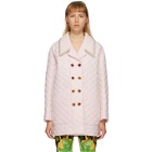Fendi Pink Silk Washed Crepe Quilted Jacket
