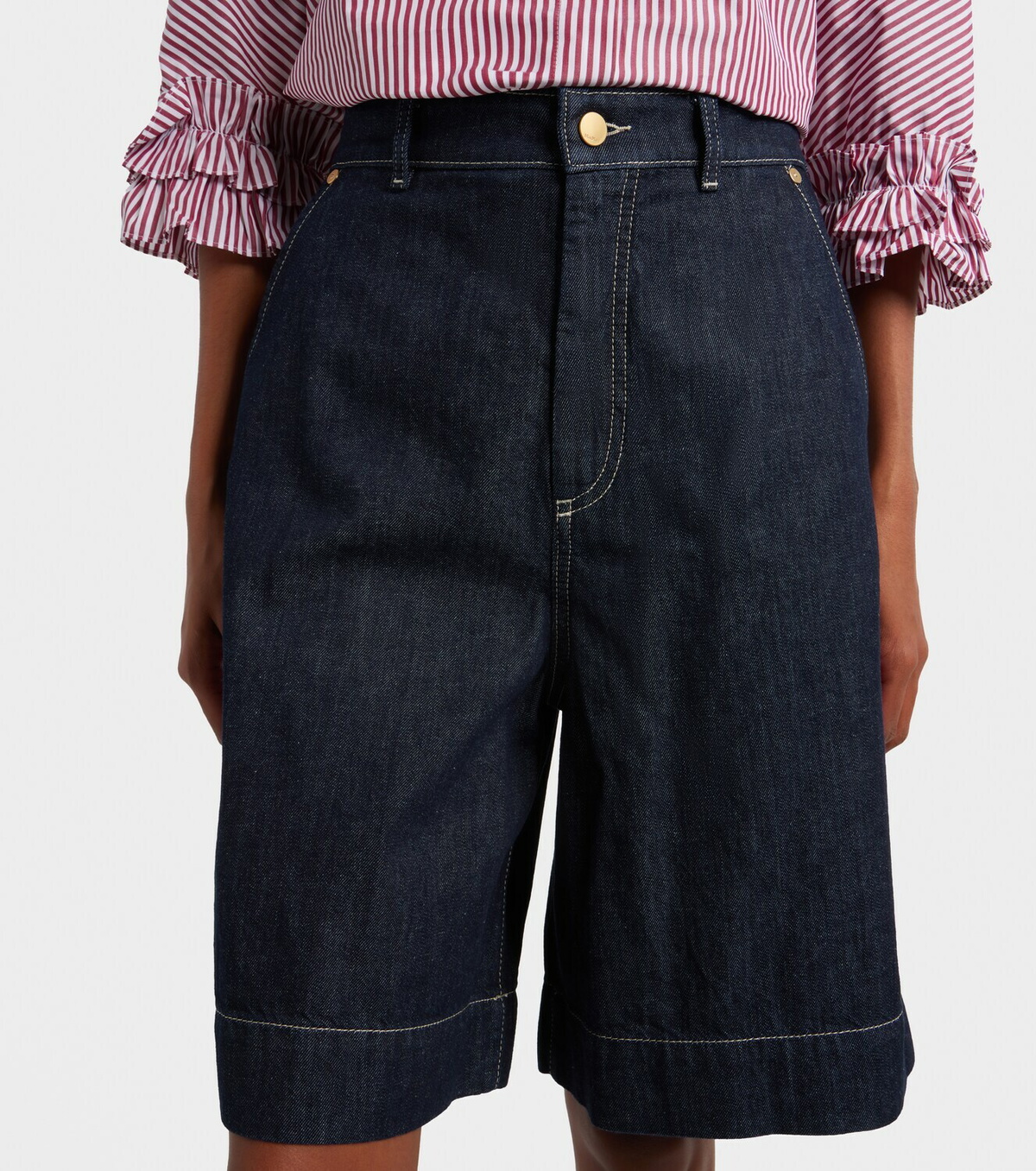 'S Max Mara Quadro denim Bermuda shorts