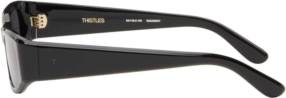 THISTLES Black 'The Suede' Sunglasses