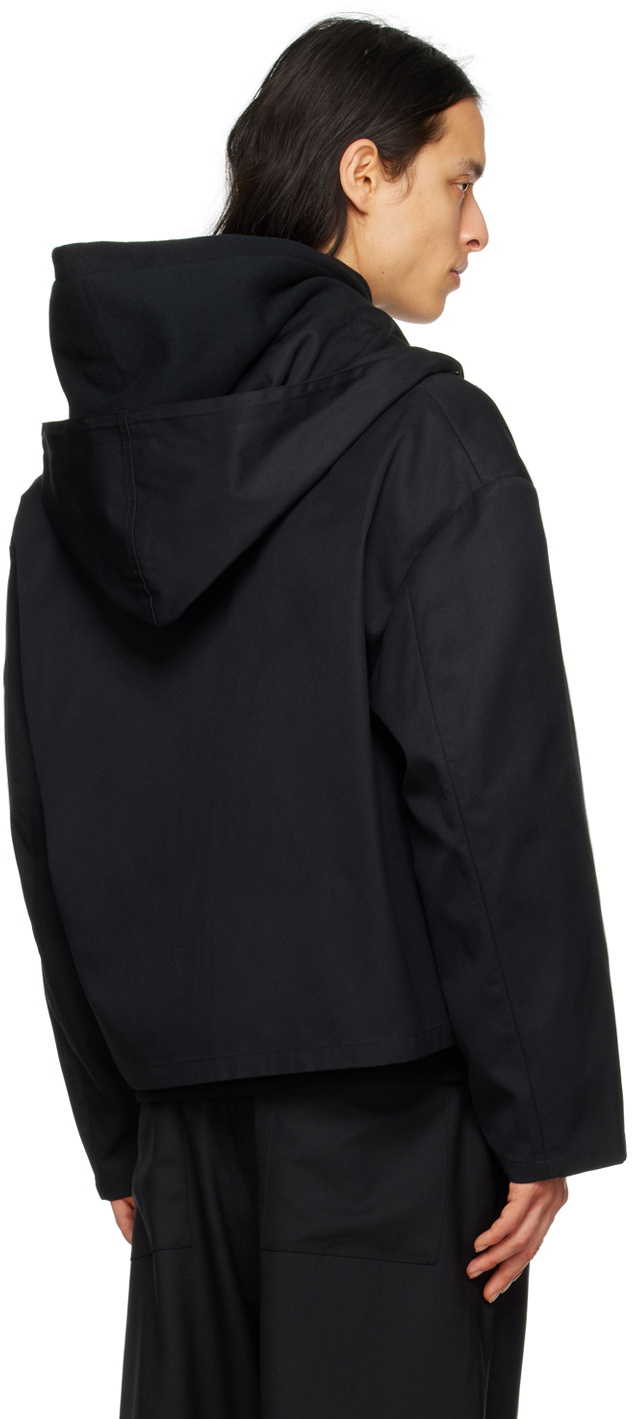 Lownn Black Hooded Jacket