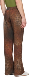 Praying Brown Cheetah Studded Terry Sweatpants