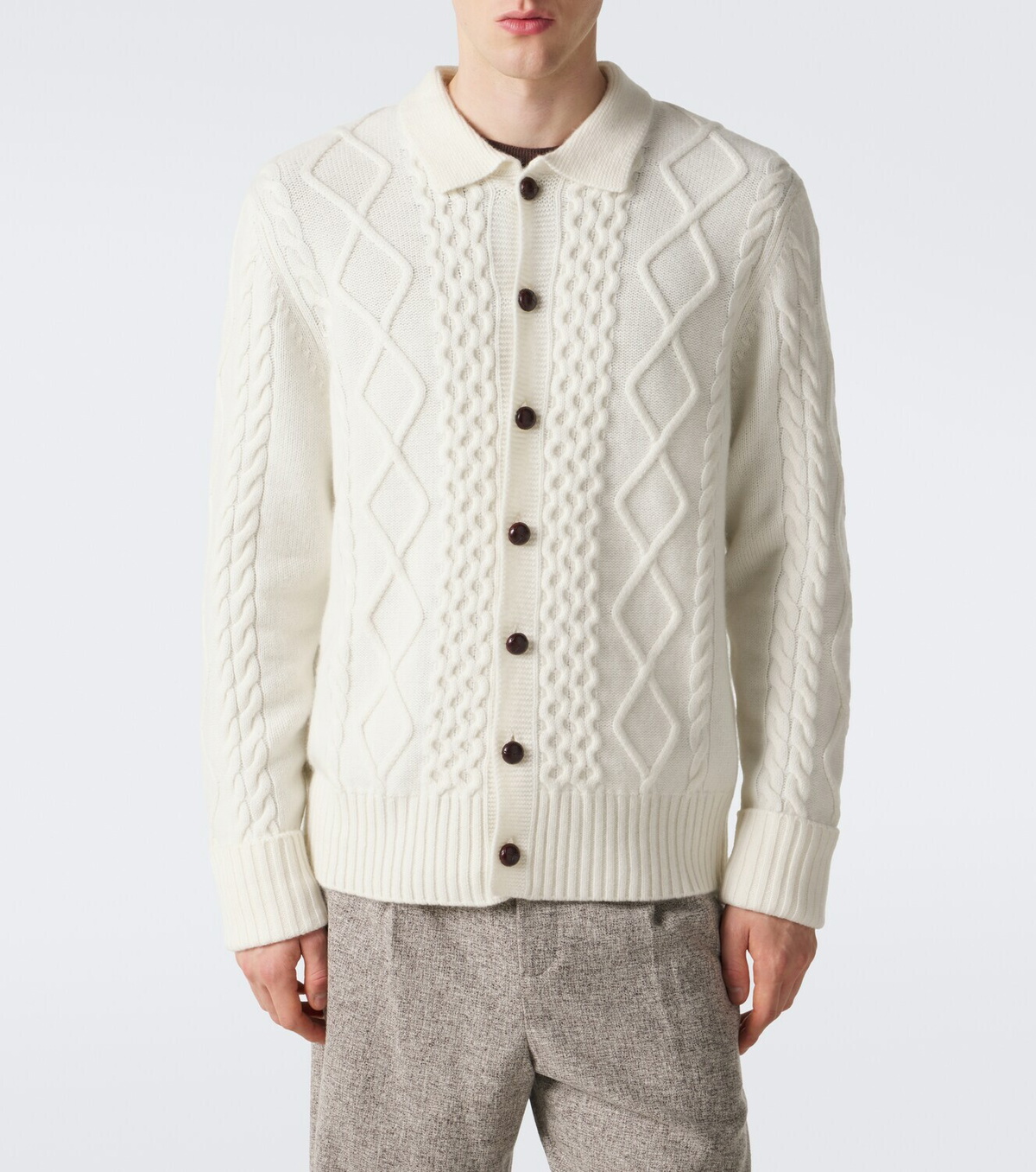 Arch4 Mr Columbia cable-knit cashmere cardigan