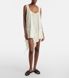 The Attico Ruffled cotton minidress