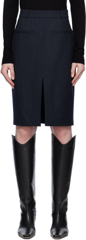 Photo: ANINE BING Navy Kora Midi Skirt