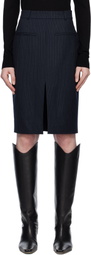 ANINE BING Navy Kora Midi Skirt