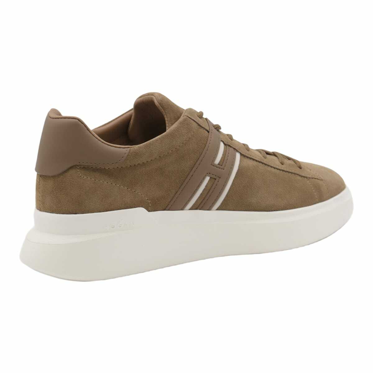Hogan Brown Leather Sneakers
