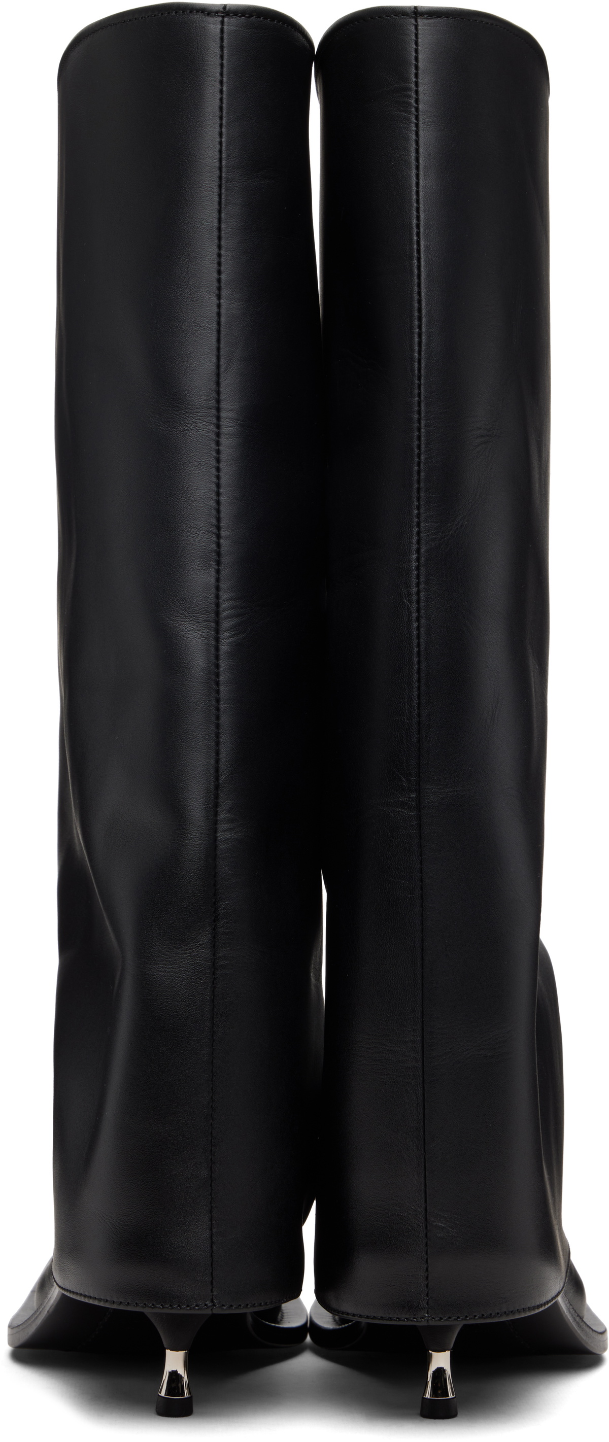 FIDAN NOVRUZOVA Black Tall Iman Kitten Heel Boots