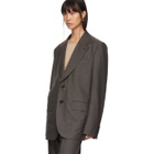 Junya Watanabe Grey Oversized Sharkskin Blazer