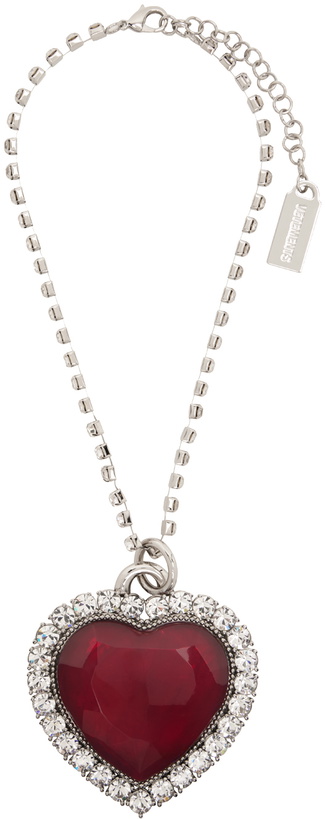 Photo: VETEMENTS Silver Giant Crystal Heart Necklace