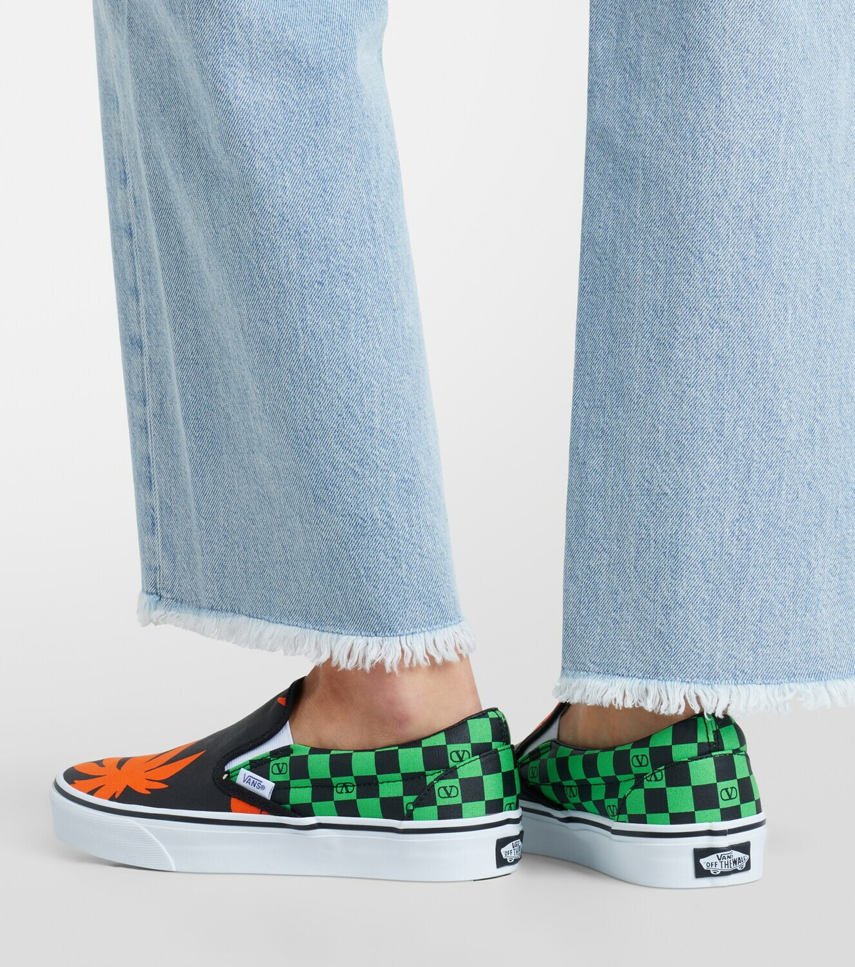 Valentino Garavani x Vans VLogo printed canvas slip-on sneakers