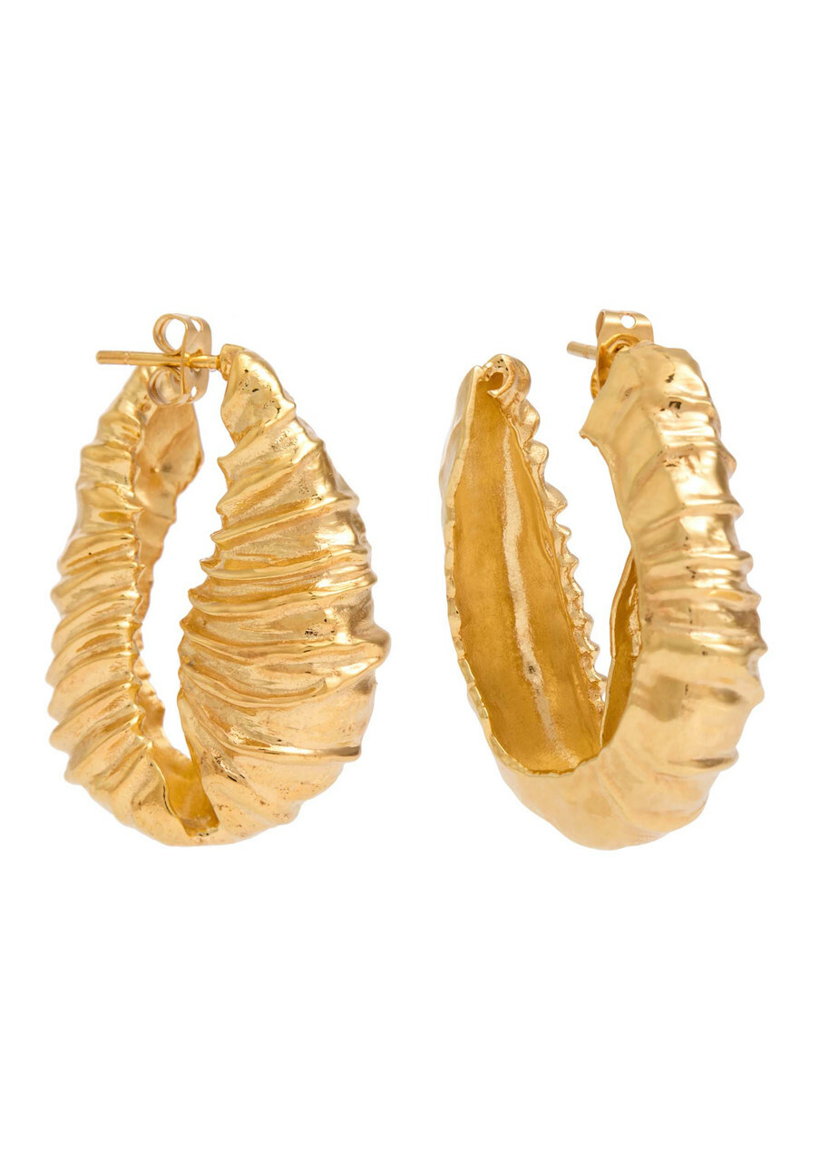 Joanna Laura Constantine Seashell 18kt Gold-plated Hoop Earrings - One Size