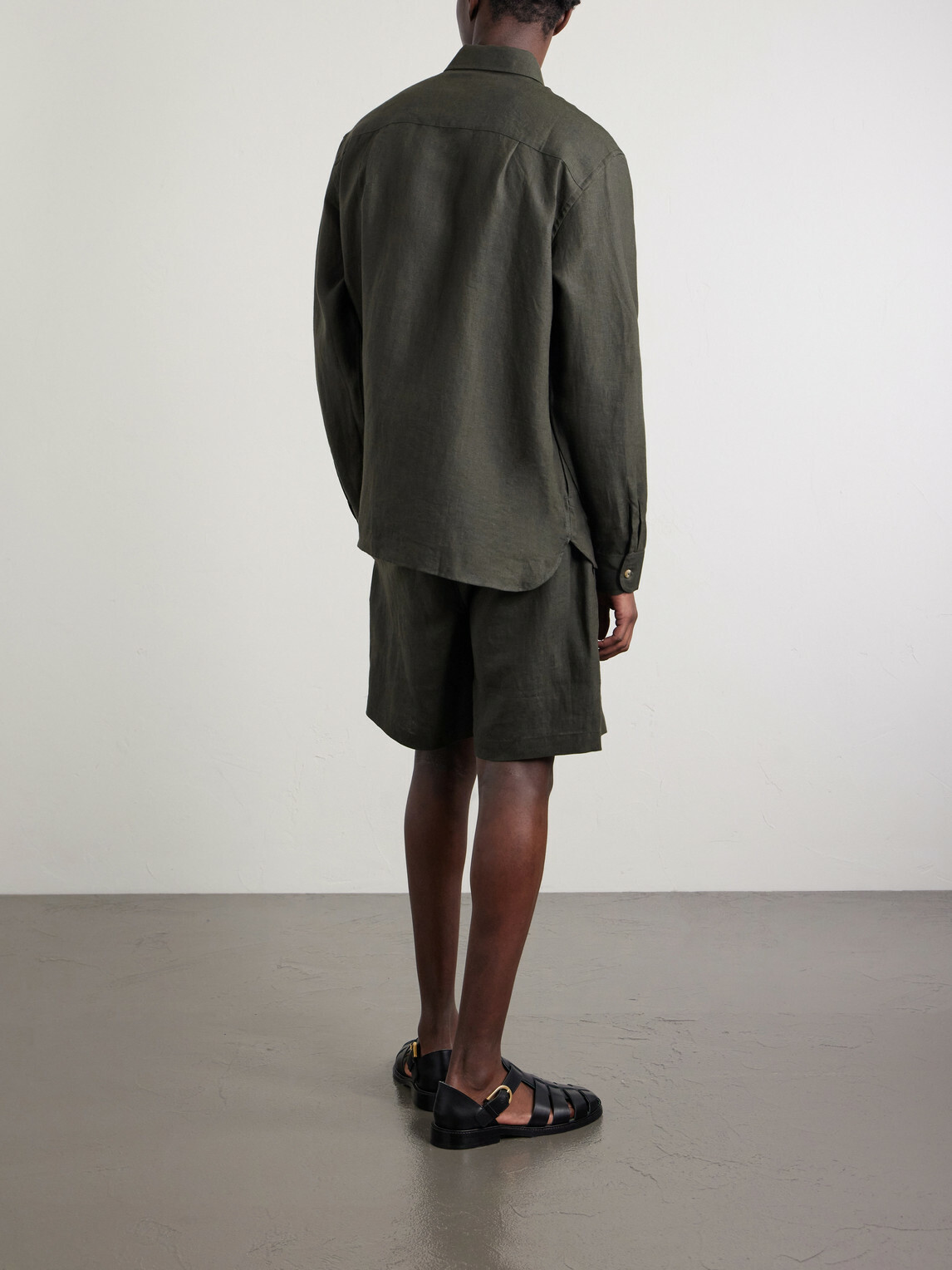 De Bonne Facture - Linen Overshirt - Green