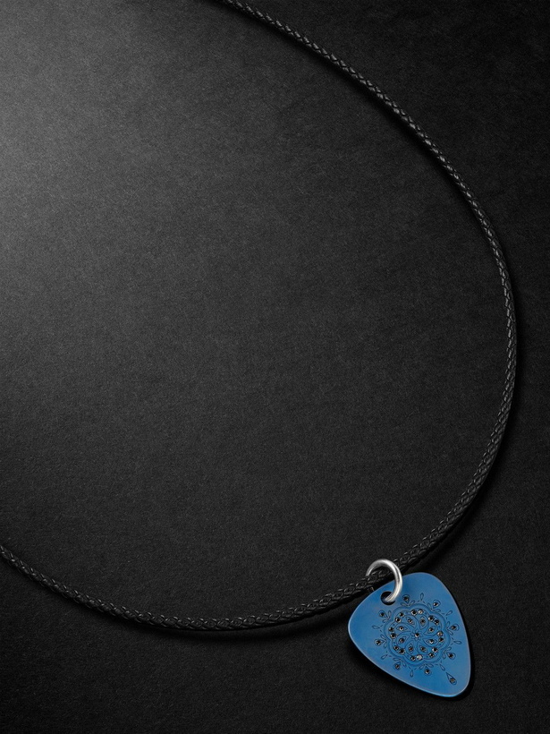 Photo: Jenny Dee Jewelry - Intuition Mandalic Titanium, Leather and Diamond Necklace