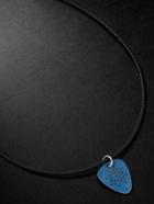 Jenny Dee Jewelry - Intuition Mandalic Titanium, Leather and Diamond Necklace
