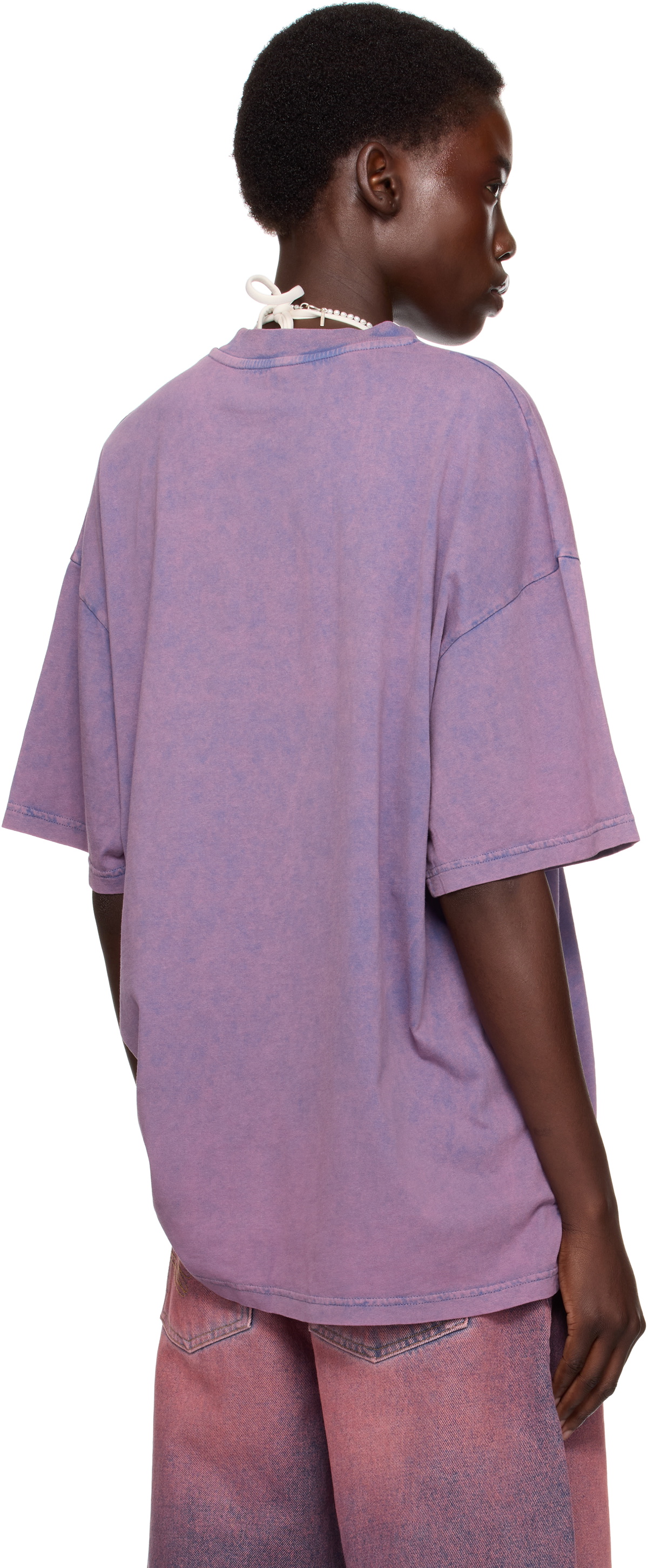 Martine Rose SSENSE Exclusive Purple Oversized Short Sleeve T-shirt