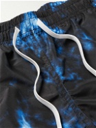 Bather - Tie-Dyed Recycled Swim Shorts - Blue