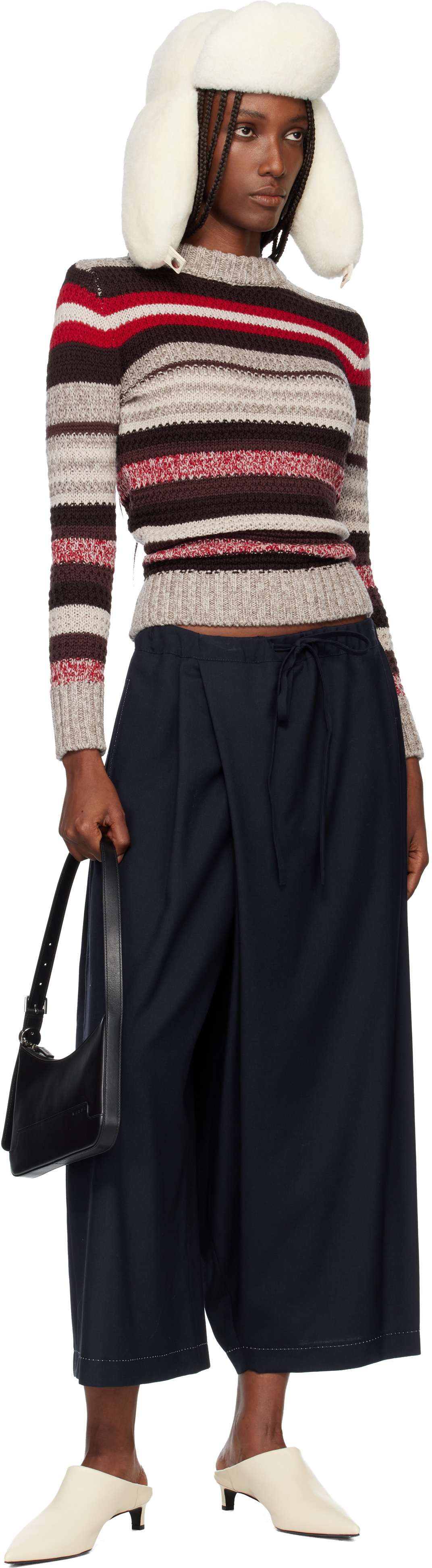 Marni Black Batavia Wool Low-Crotch Trousers