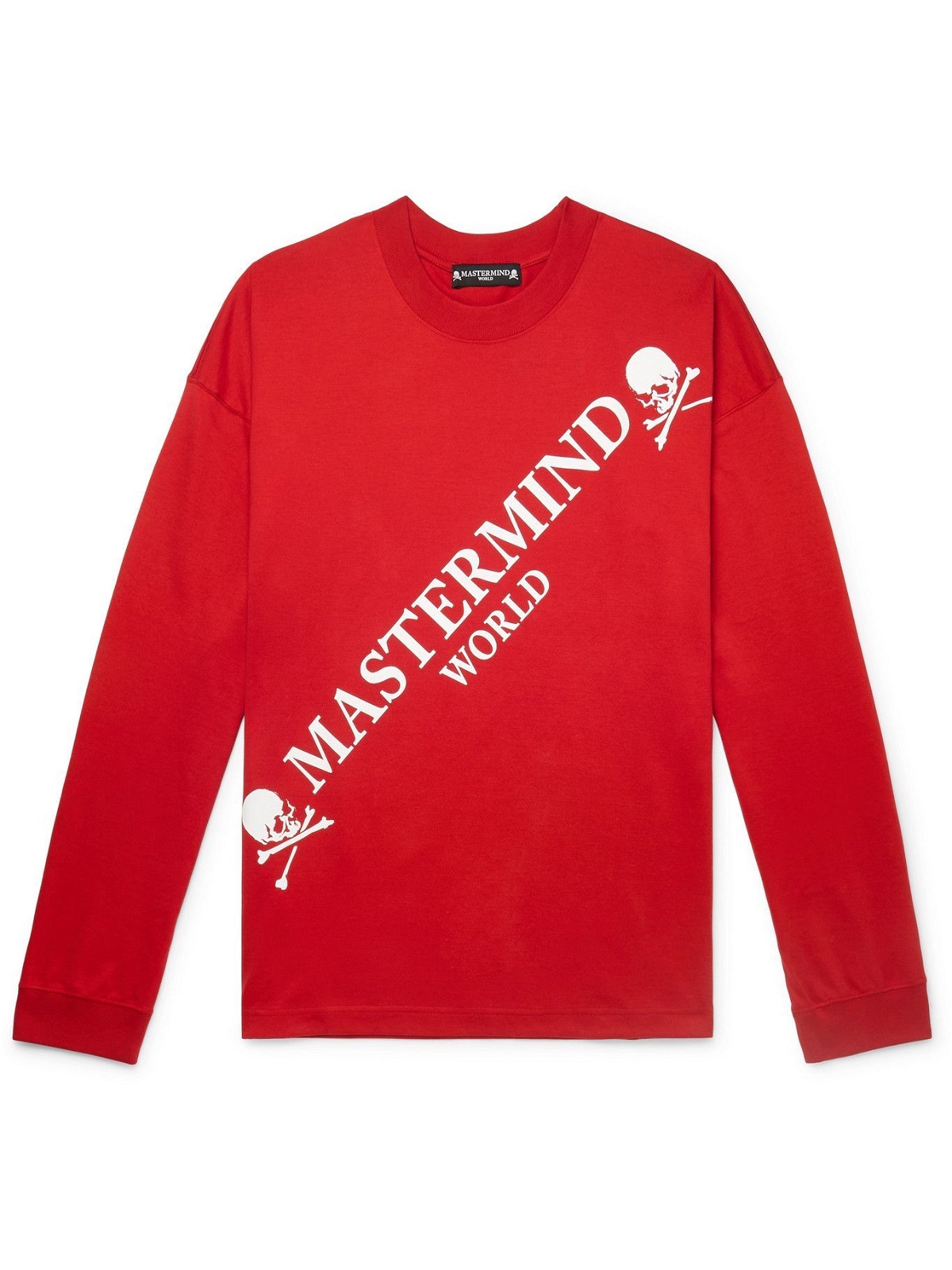 Photo: MASTERMIND WORLD - Logo-Print Cotton-Jersey T-Shirt - Red
