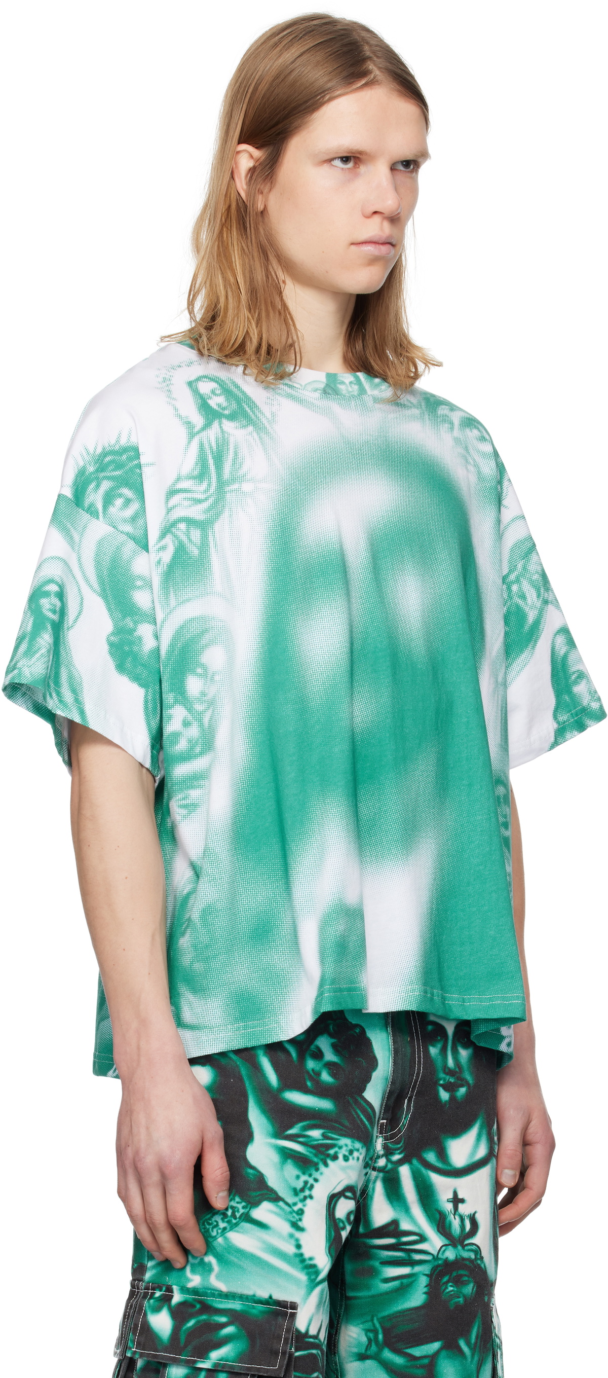 Gerrit Jacob White & Green Oversized T-shirt