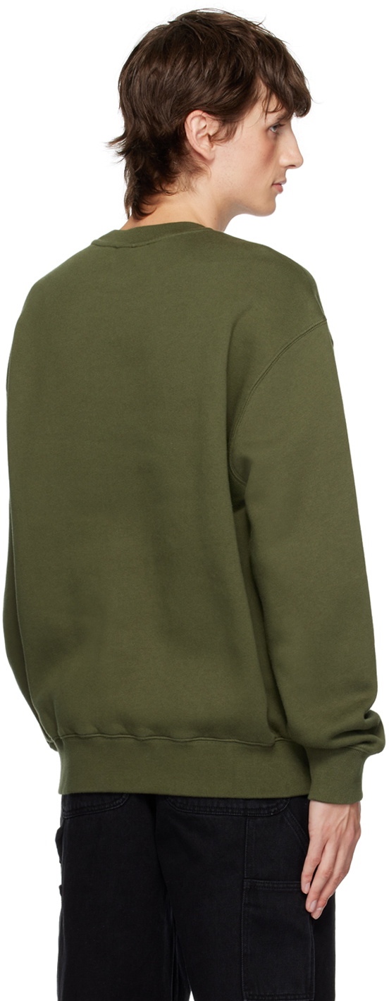 【送料&関税込】Maison KitsunAC Flowers Military Green Sweat Maison Kitsune Chillax Patch Regular Hoodie in Military