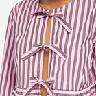 GANNI Stripe Peplum Blouse in Multicolour