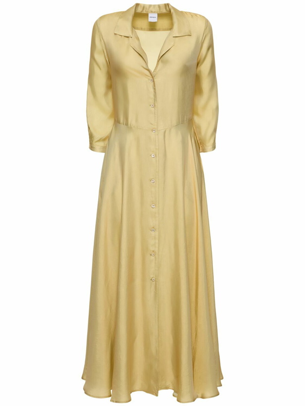 Photo: ASPESI Matte Satin Maxi Shirt Dress