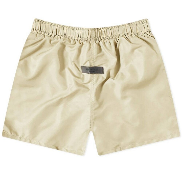 Photo: Fear of God ESSENTIALS Logo Dock Shorts in Egg Shell