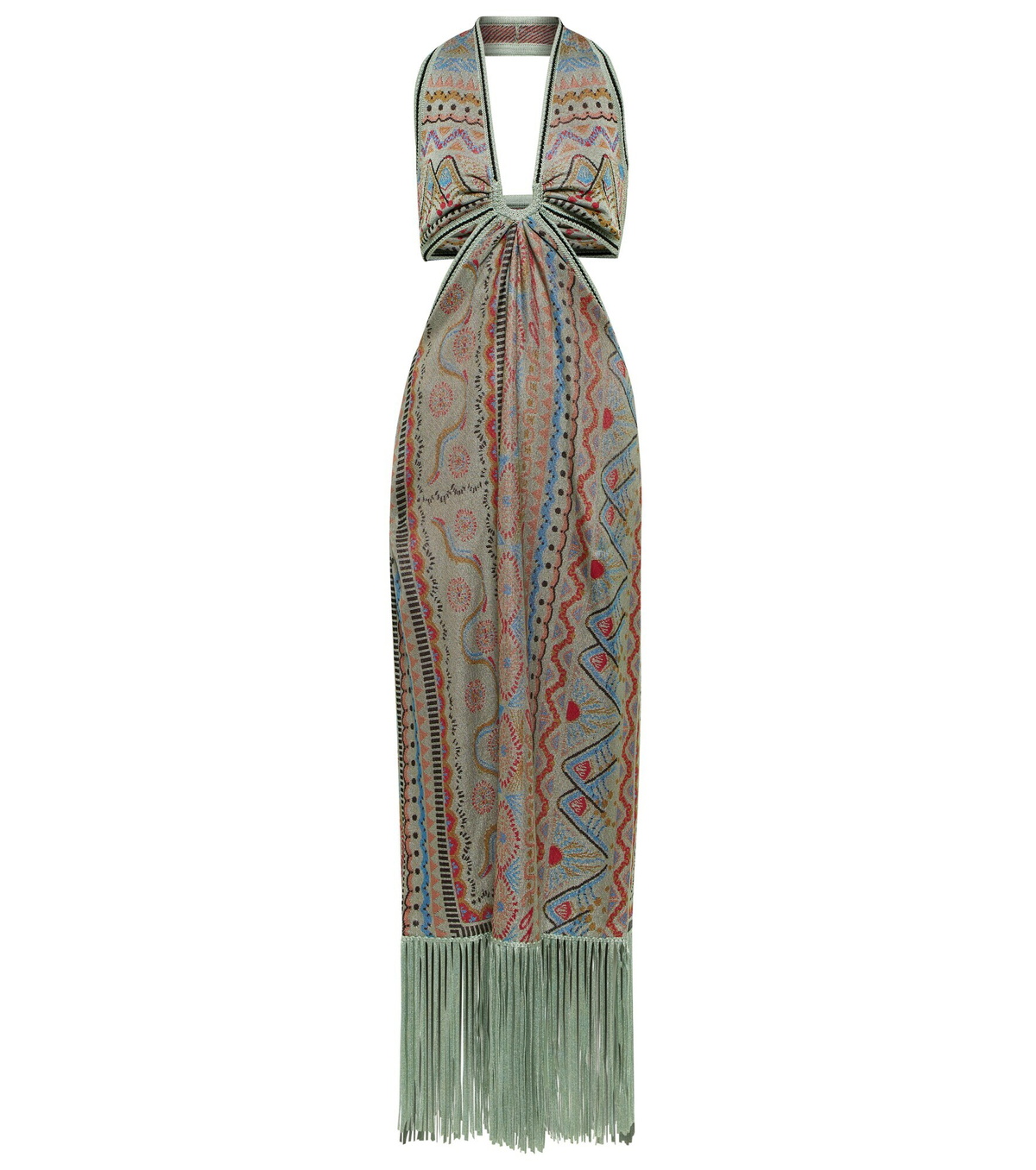 Etro - Jacquard cutout maxi dress Etro