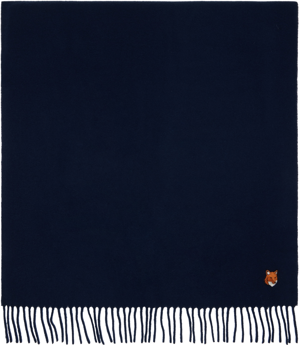 Maison Kitsuné Navy Fox Head Scarf