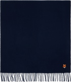 Maison Kitsuné Navy Fox Head Scarf