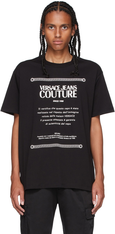 Photo: Versace Jeans Couture Black & White Logo T-Shirt