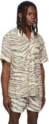 Ksubi Beige & Grey Tiger Resort Shirt