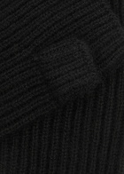 Loop Cashmere Fingerless Cashmere Mittens - Black - One Size