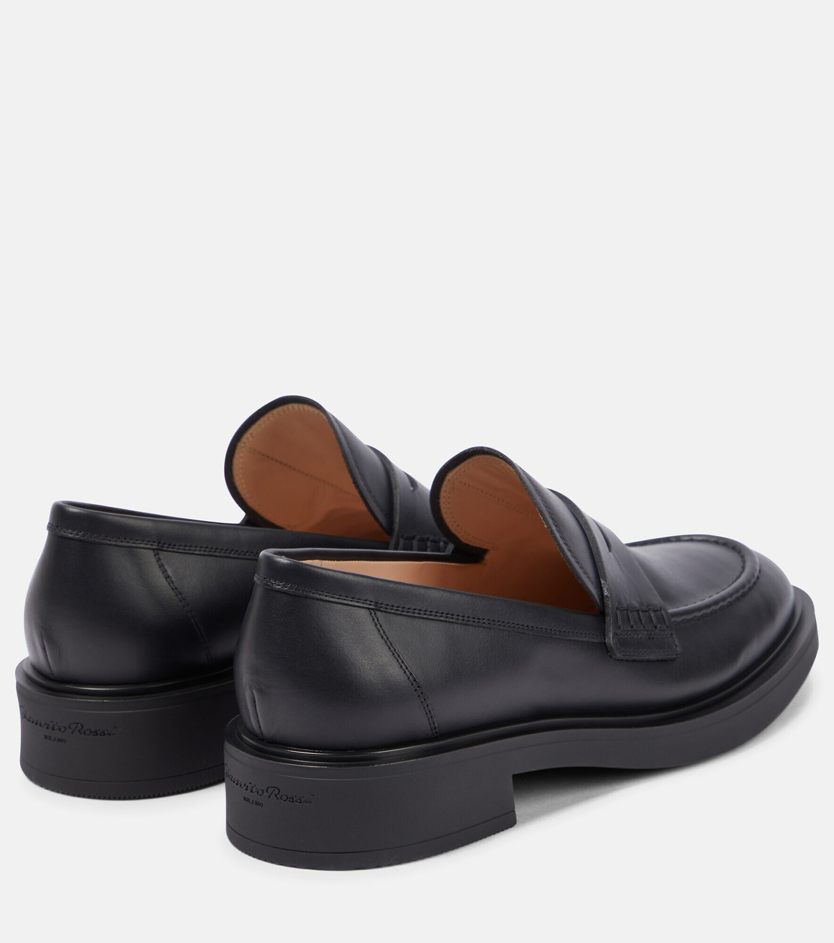 gianvito rossi leather loafers