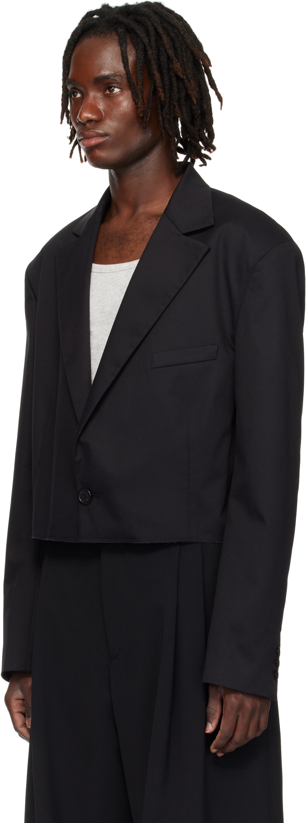 LU'U DAN Black Slashed Blazer