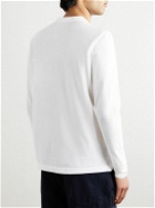 Incotex - Zanone Garment-Dyed Cotton-Piqué Henley T-Shirt - White