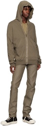 Rick Owens DRKSHDW Gray Garment-Dyed Hoodie