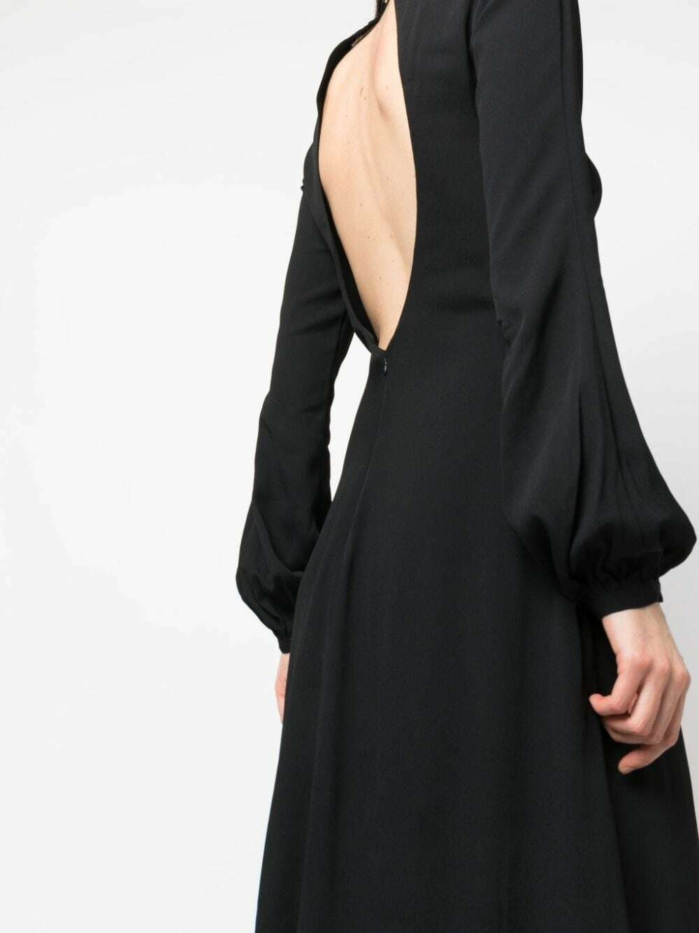 FORTE FORTE - Silk Blend Open Back Long Dress